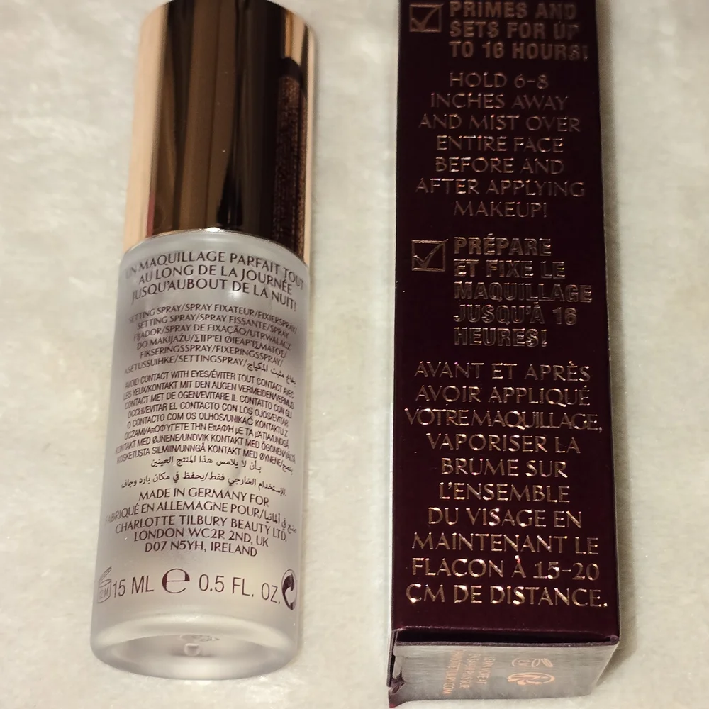 Charlotte Tilbury Airbrush Flawless Setting Spray – Travel Size 15 ml / 0.5 oz